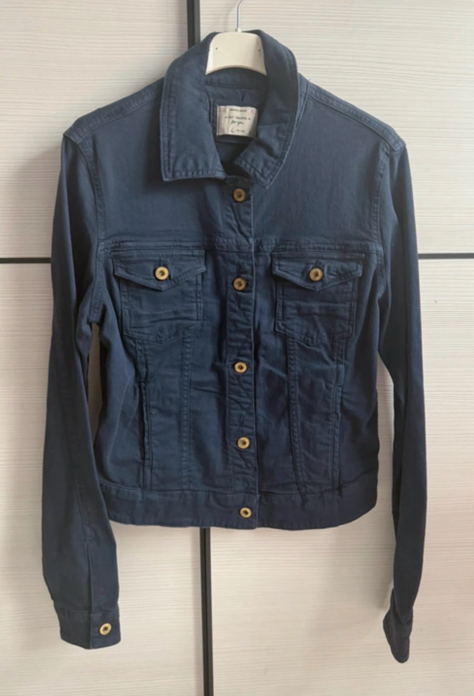 Jaqueta jeans Bershka azul marinho Tamanho G – photo 2